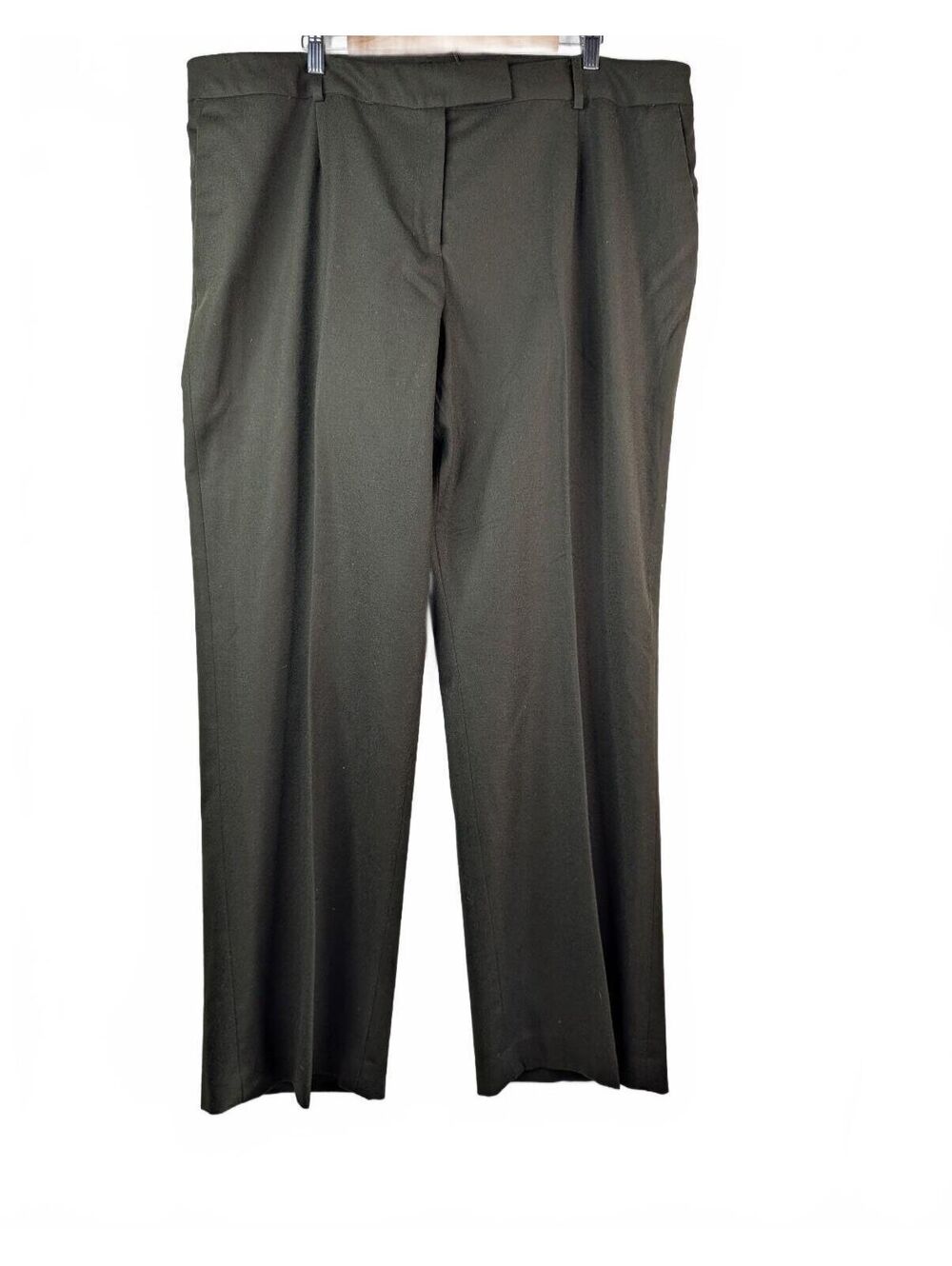 Talbots Heritage Lined Wool Blend Dress Pants Olive Green Size 22W